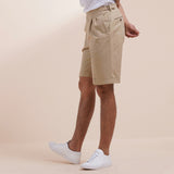 Men's Retro British Casual Solid Color Suit Shorts