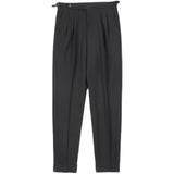 Men's Business Casual High Waisted Pants Slim Fit Dress Pants