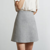 High Waist Back Zip Skirt