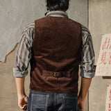 Men's British Retro Corduroy V-neck Casual Vest