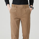 Men's Business Slim Corduroy Straight Trousers
