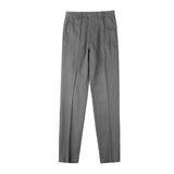 Men's Business Striped Slim Fit Dress Pants High Waisted Trousers