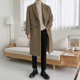 Loose Double-breasted Thick Woolen Coat