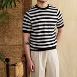 Summer Striped Crew Neck T-Shirt