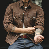 American Retro Workwear Heavy Canvas Waxed Jacket