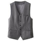 Slim Fit Button Down Sleeveless Vest