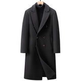 Double Breasted Knee-Length Wool Coat