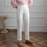 Men's Business Casual High Waisted Pants Slim Fit Trousers