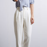 White Casual Business Trousers