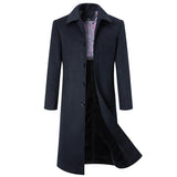Men's Business British Retro Woolen Long Sleeved Coat