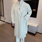 Winter Holiday Two-piece Spliced Stand Collar Long Over-the-knee Coat