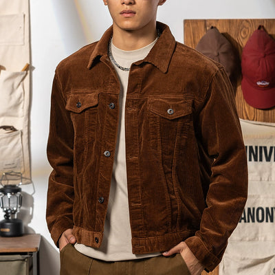 Corduroy Lapel Warm Work Jacket