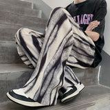 Textured Tie-dye Wide-leg Pants Casual Mopping Pants Loose Drape Pants