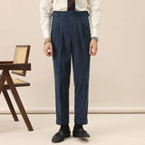 Men's Corduroy Straight-leg Warm Drape Trousers