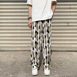 Men's Tie-dye Ink Drape Wide-leg Straight-leg Casual Pants