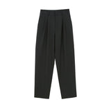 High Waist Straight Suit Pants