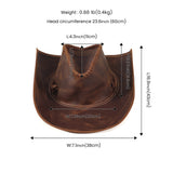 Western Cowboy Leather Sun Hat