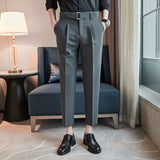 Men's Business Slim British Casual Suit Pants