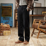 Loose Straight Corduroy Wide-Leg Pants