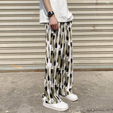 Men's Tie-dye Ink Drape Wide-leg Straight-leg Casual Pants