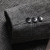 Checked Non-iron Slim-fit Wool Coat