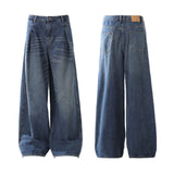 Vintage Washed Loose Wide Leg Jeans