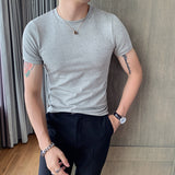 Men's Business British Summer Slim Elastic T-Shirt