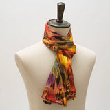 Men's Oil Painting Thin Reversible Scarf