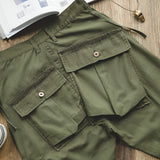 Vintage Shaped Pocket Straight Military Pants