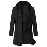 Men's Mid-length Thickened Hooded Coat