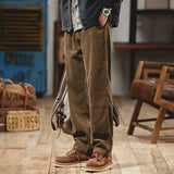 Loose Straight Corduroy Wide-Leg Pants