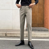 No-iron Woolen Straight Suit Pants