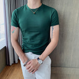 Men's Business British Summer Slim Elastic T-Shirt