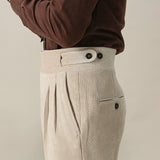 Men's Corduroy Drape Non-iron Straight-leg Trousers