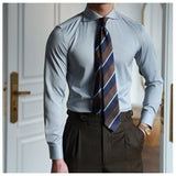 Men's Slim Fit Business Casual Long Sleeve Shirt