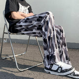 Men's Tie-dye Ink Drape Wide-leg Straight-leg Casual Pants