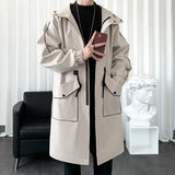 Men's Hooded Loose Casual Long Sleeve Pocket Coat