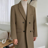 Loose Double-breasted Thick Woolen Coat