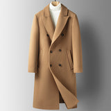 Double Breasted Knee-Length Wool Coat