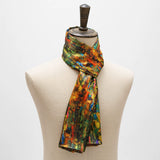 Men's Oil Painting Thin Reversible Scarf