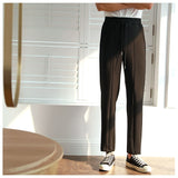 High Waist Straight Wide Leg Trousers