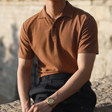 Lapel Casual Knitted Polo Shirt