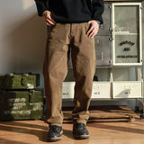 Vintage Washed Straight-leg Cargo Pants