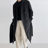 Solid Color Woolen Loose Thick Coat