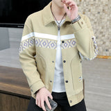 Men's Lapel Printed Jacket