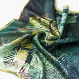 Men's Vintage Silk Scarf Elegant Small Square Scarf