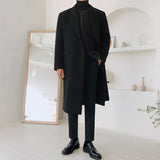 Loose Double-breasted Thick Woolen Coat