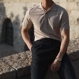 Lapel Casual Knitted Polo Shirt