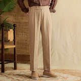 Linen Cotton High Waist Straight Leg Casual Trousers