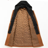 Men's Mid-length Thickened Hooded Coat